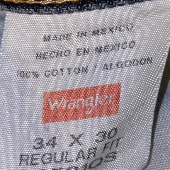 NWT Wrangler Dark Wash Jeans Regular Fit 34x30 - Picture 6 of 7